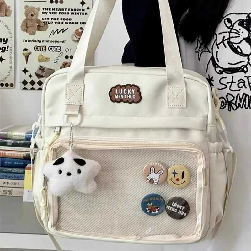 Ins College Style Girl Backpack Bag Large Capacity Cute Ita Bag Japanese Versatile Highvalue Single Shoulder Crossbody BagW251028