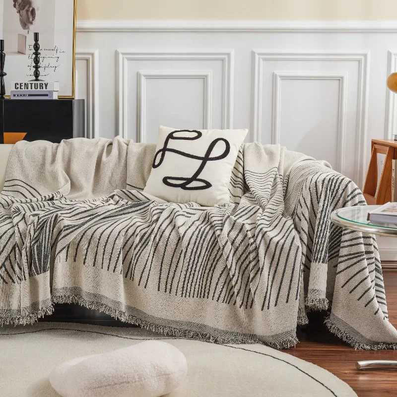 Home Camping Blanket Tapestry Bedspread Nordic Home Decor Leisure Sofa Cover Tassel Line Blanket Wild Tent Ornament Blanket C251028