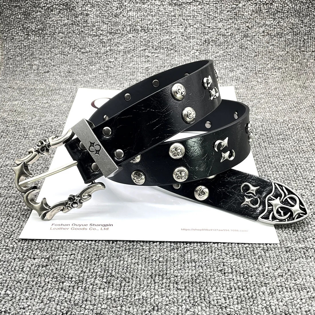 2025 Fashion Retro Pure Handmade Imitation Cow Belt Niche Highend Street Rock Punk Women Mens Belt Y2k 251027