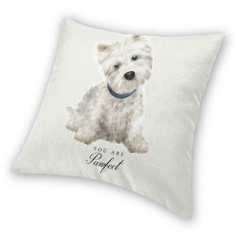 Pillow Case Luxury West Highland White Terrier Dog Throw Case Home Decor Square Westie Cushion Cover cover for Living Room C251028