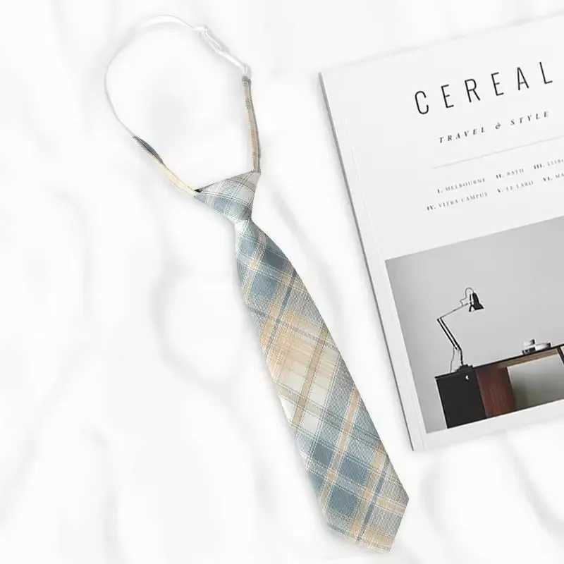 JK Uniform Plaid Adjustable Shirt Necktie Women Men College Style Sweet Detachable Collars Neck Ties Dressing Accessories GiftsW251028