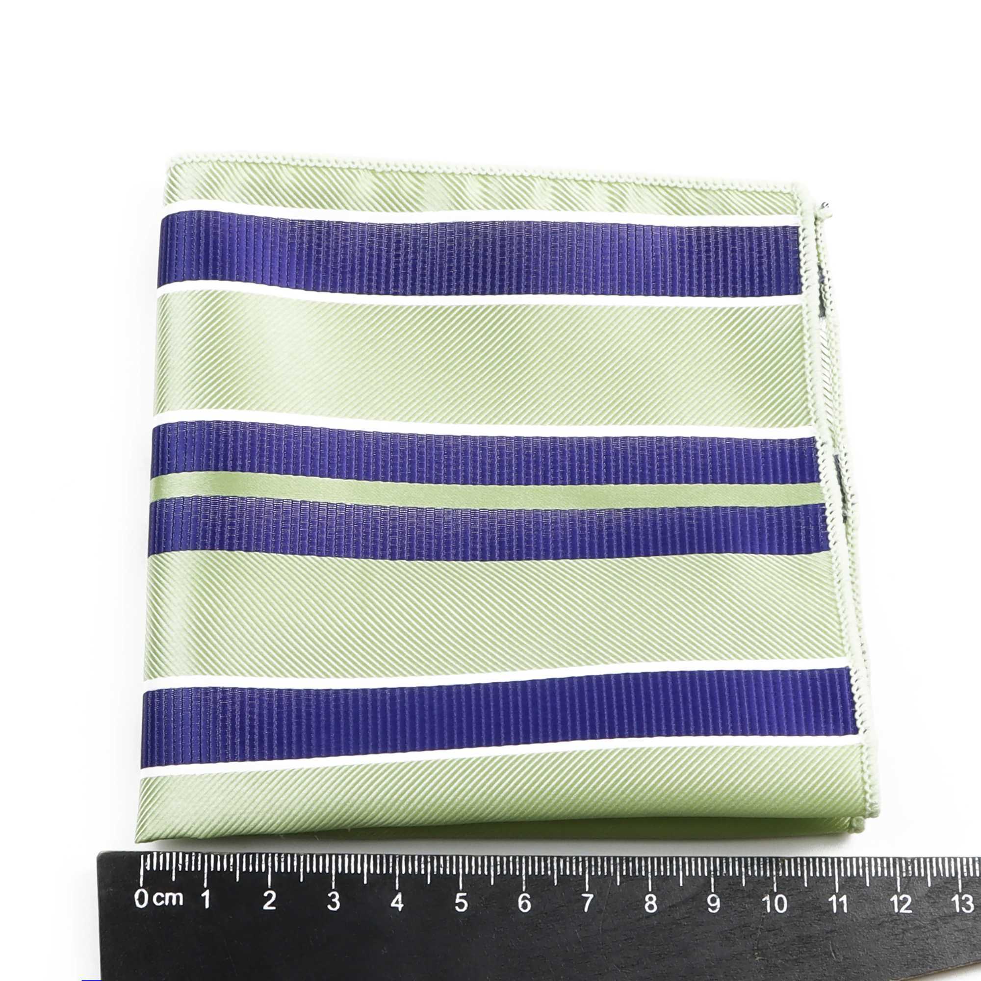 Mens Fashion Striped Tie Hanky Set Floral Brooch Sage Green Red Necktie Set For Men Business Wedding Party Groom Accessory GiftW251028