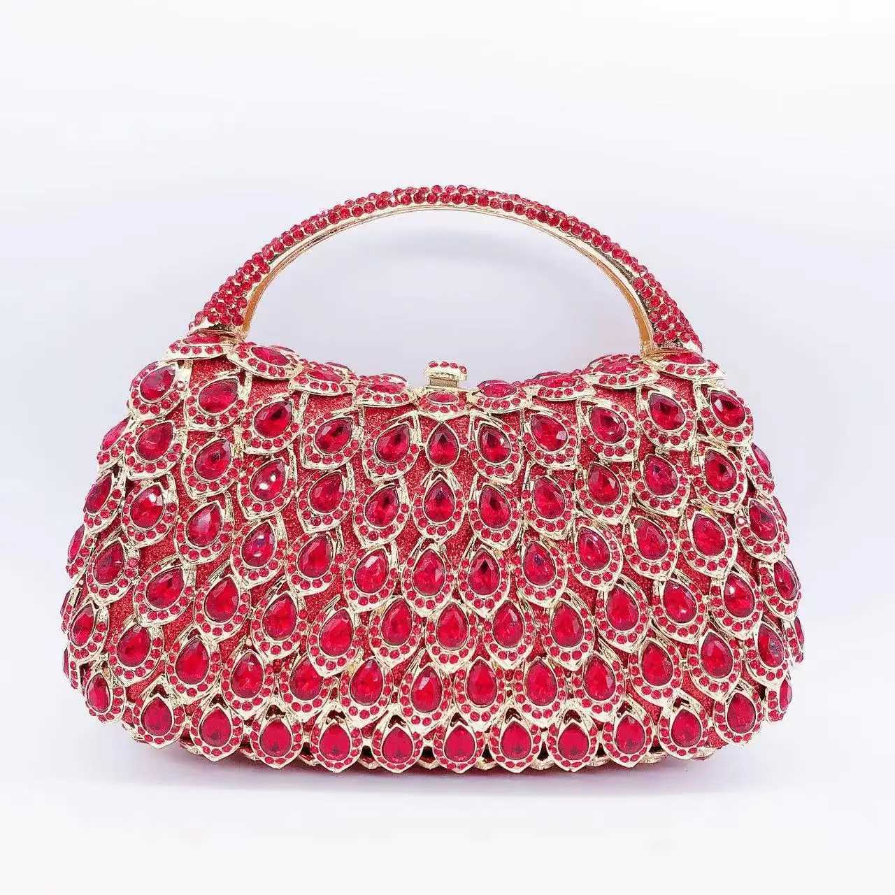 Diamond Dinner Hollow Rhinestone Banquet Clutch Bag Handtassen Dames Bolsos De Fiesta Para Mujer Boda Womens Rhinestone Handbag H251027