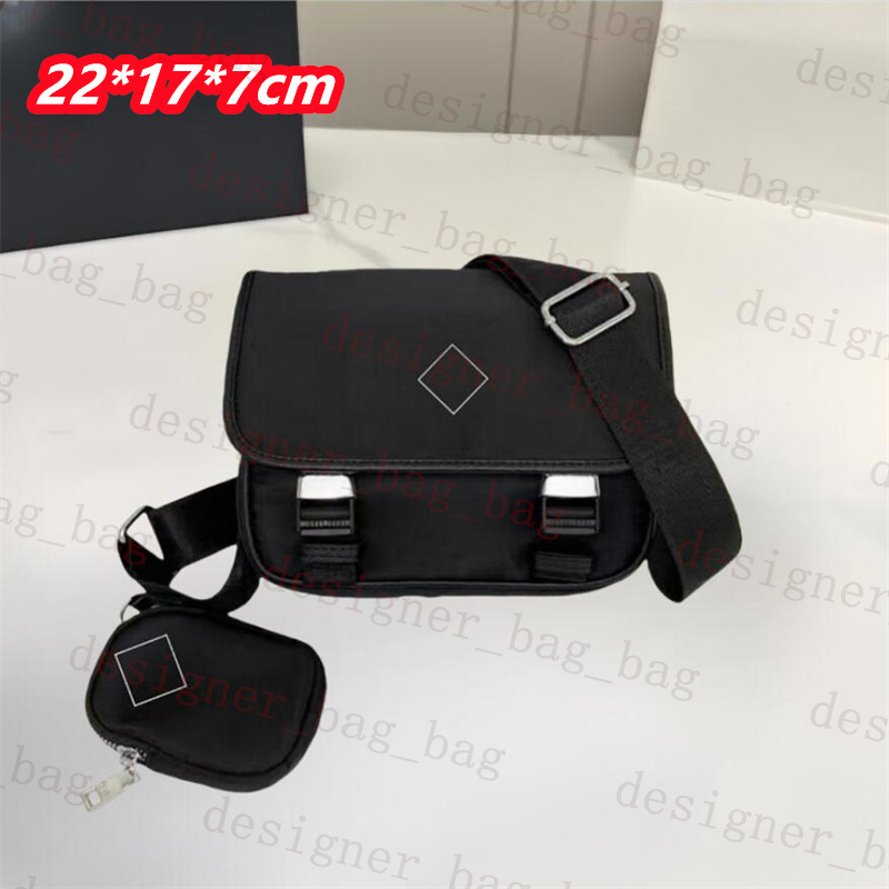 High quality Designer Bag Messenger Bag Mens Bag Black Nylon 2 Piece Sets Fashion Men Shoulder Bags Women Handbag Multifunction Crossbody Purse Clutch Wallet P 001