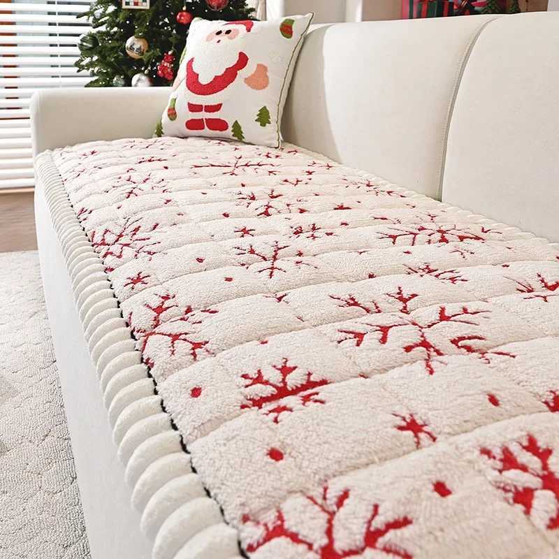 New Christmas Style Sofa Mat Cover Thicken Plush Sofas Towel Winter Nonslip Bay Window Cushion Tatami Mat for Living Room C251028