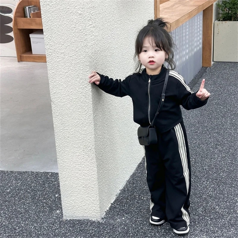 Girls Fashion Casual Sets Children Spring Autumn Sports Suits Kids Longsleeved JacketPants 2Pcs Outfits Trend Clothes 251027