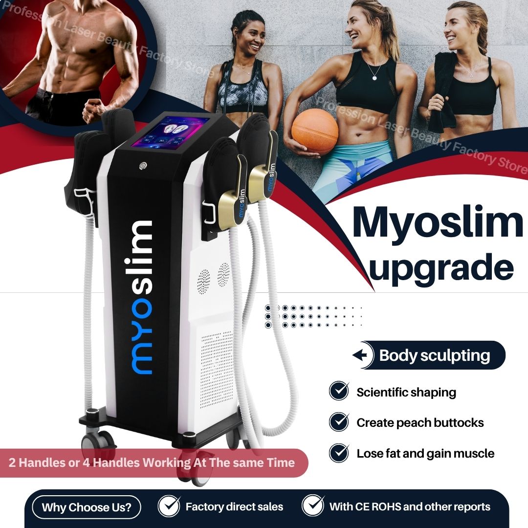 EMS Body Contouring Machine MYOSLIM HI-emt 6500W 15Tesla Professional Fat Burning Device For Fat Reduction and Tone