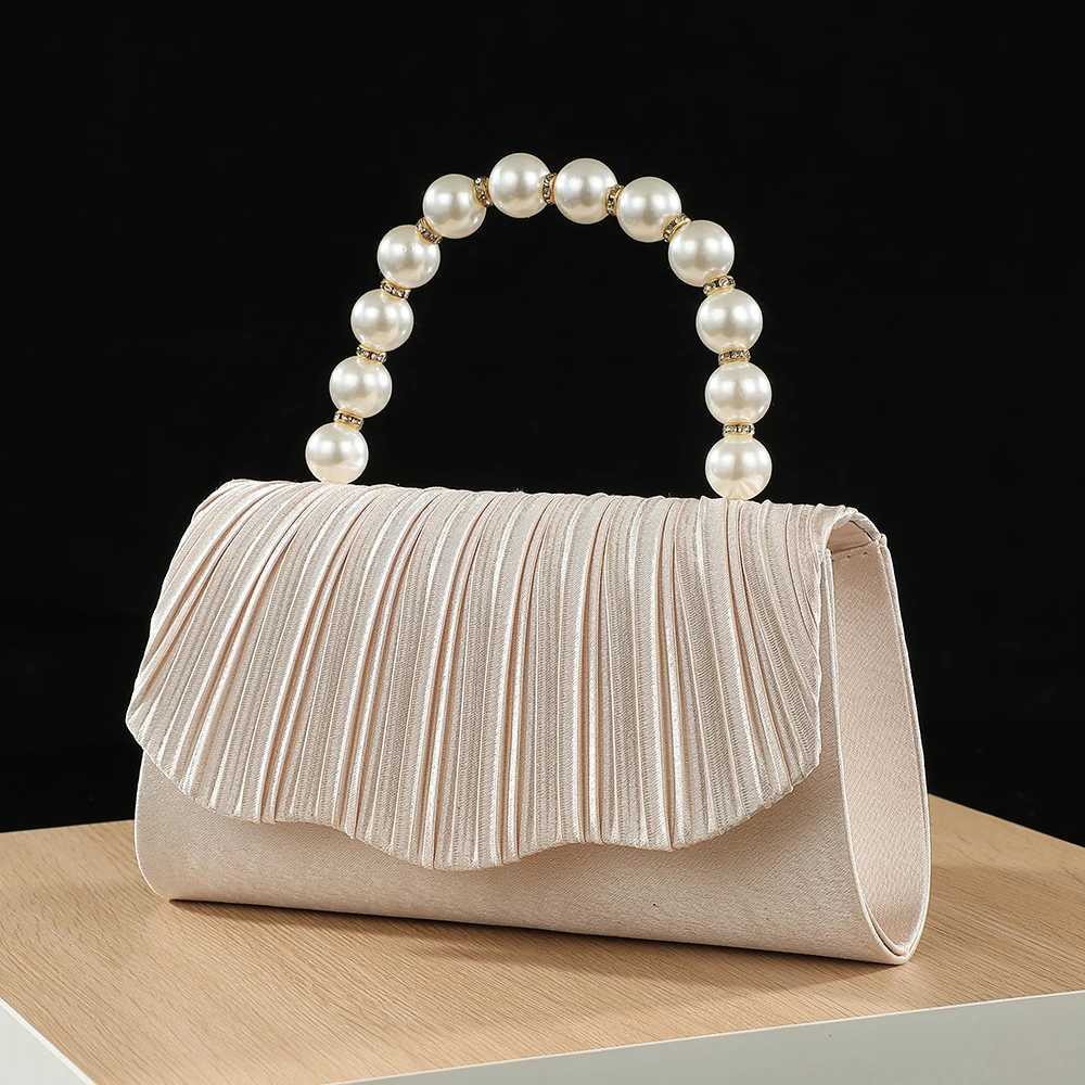 FAshion Chic Pearl Handle Bag for Women Removable Shoulder Chain Crossbody Handbag Lady Evening Bag H251027