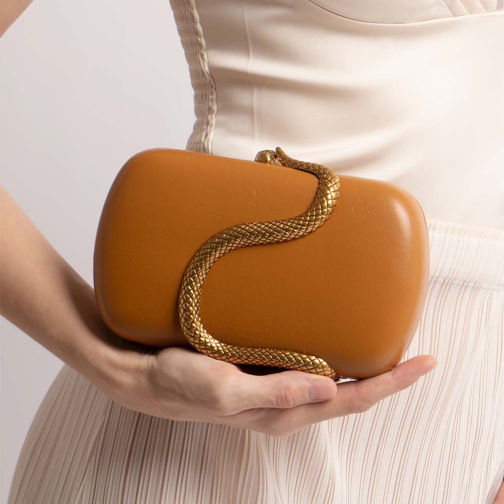Hand Clutch Snake Shaped Design Fashion Crossbody Shoulder Bag for Western Evening Events women Gift - view 5