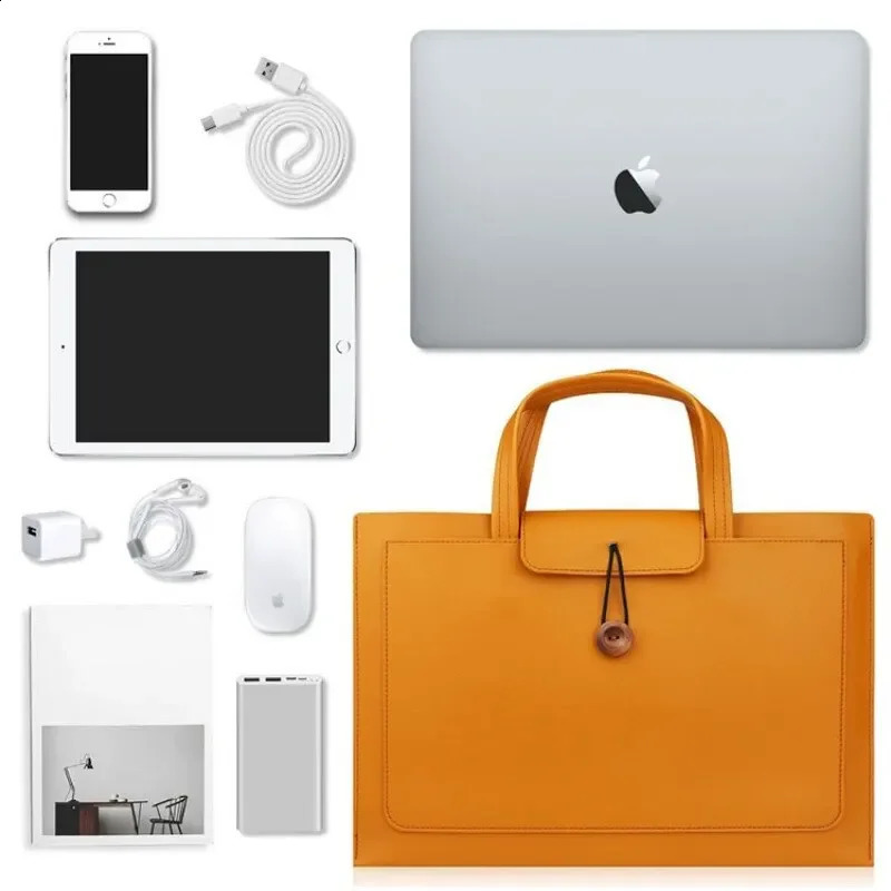 Waterproof Portable Laptop SlEEve PU Leather Envelope Clutch Briefcase for Women Men for Matebook 251028