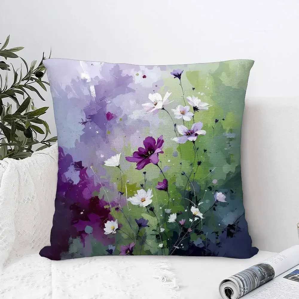 Pillow Case Abstract Watercolor Case Sofa Decorative Home Print Plush Square Throw Covers Cushion Decor Living room bedroom C251028