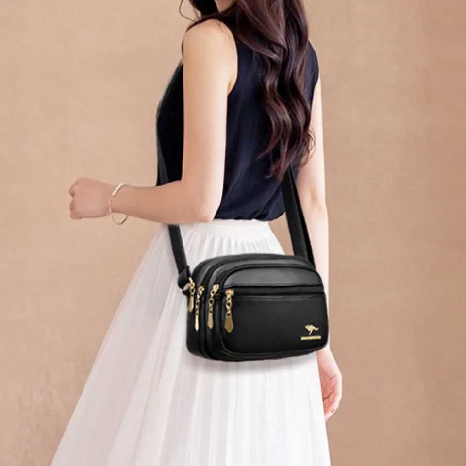 High Quality Soft Leather Purse Fashion Women Shoulder Messenger Bag Multipocket Wearresistant Bag Luxury Ladies Handbag SacT251028