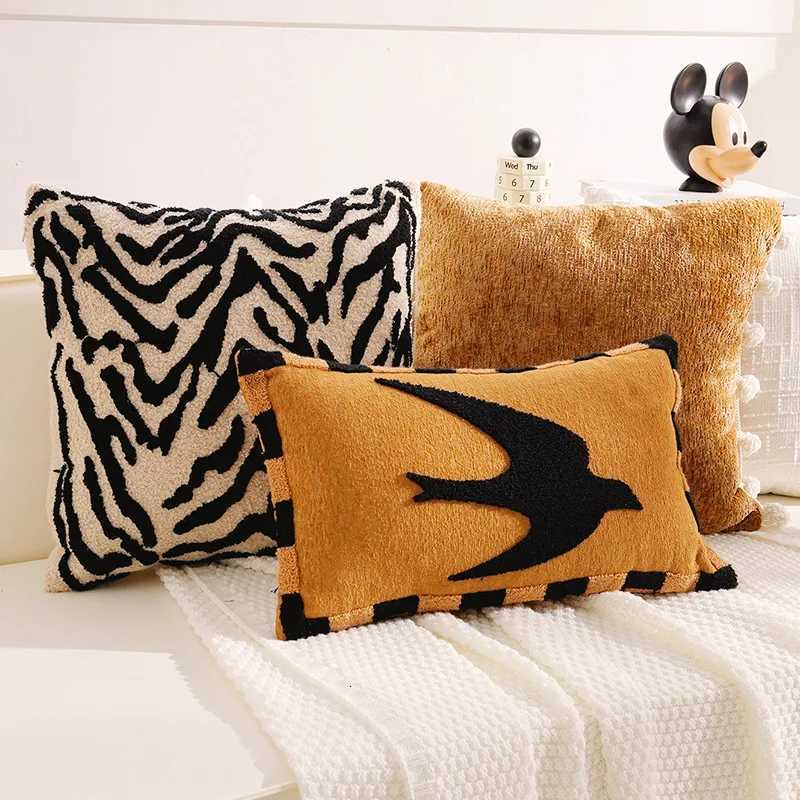 Pillow Case 30X5045X45CM Brown Light Luxury Throw Cover Geometry Stamping Waist Cushion Cover Decor Home Decorative case C251028