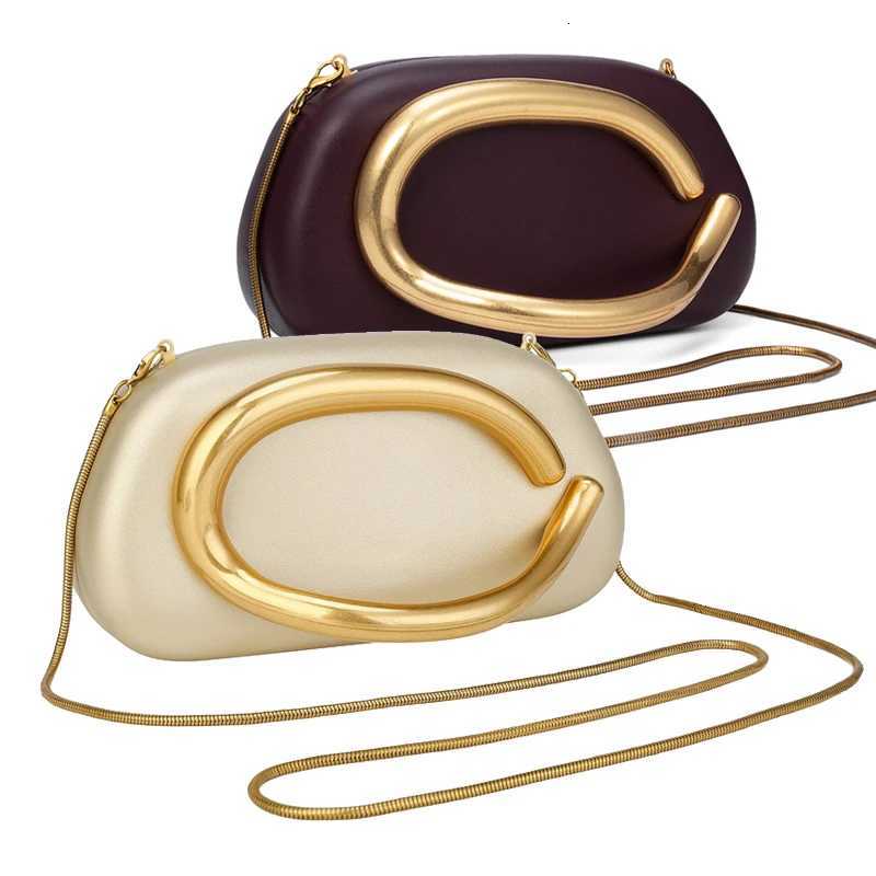 Gold Closure Box Clutch Bag Small PU Women Handbag For Wedding Party Purse Ladies Dinner Bag Crossbody Bags H251027