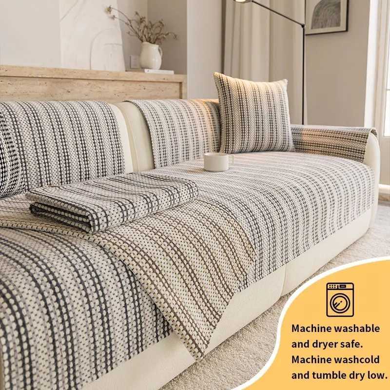 1PCAutumn and winter Chenille sofa cushion light French style anti slip straight row sofa cushion C251028