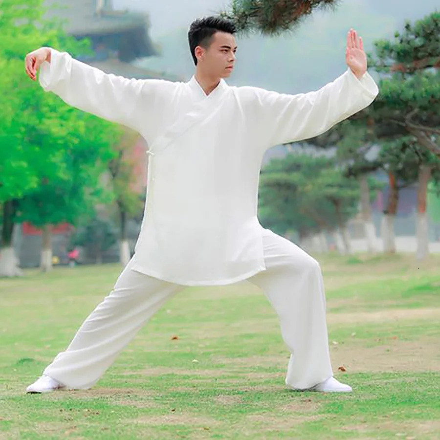High Quality Cotton Linen Clothes Sets Men Women Tai Chi Suit Practice Clothing Martial Art Uniform Taoist Kung Fu Toppants 251022