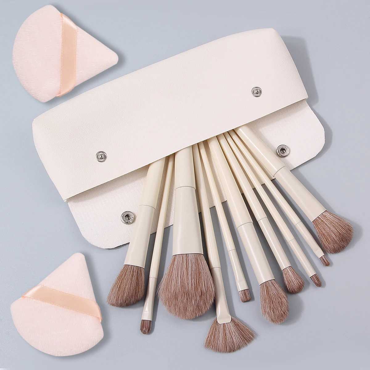31013PCS Highquality Makeup Brush Set Multipurpose facial brush Triangular Powder Puff largecapacity storage bag J251117