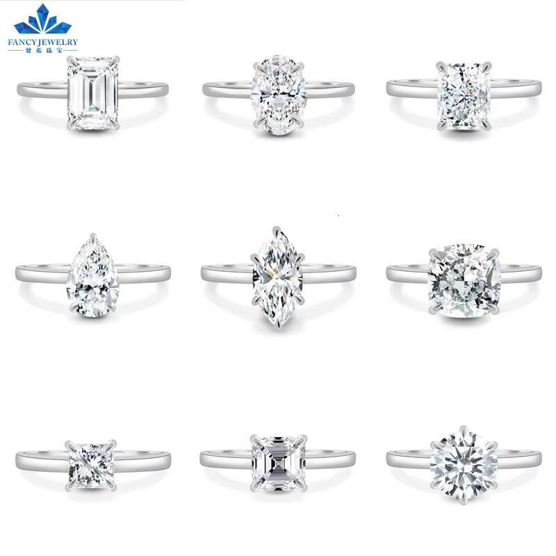 Luxury Oval Shape Jewelry for Women Moissanite Ring Fine Jewelry Ring 925 Sterling Silver VVS Moissanite Ice Out Oval Ring