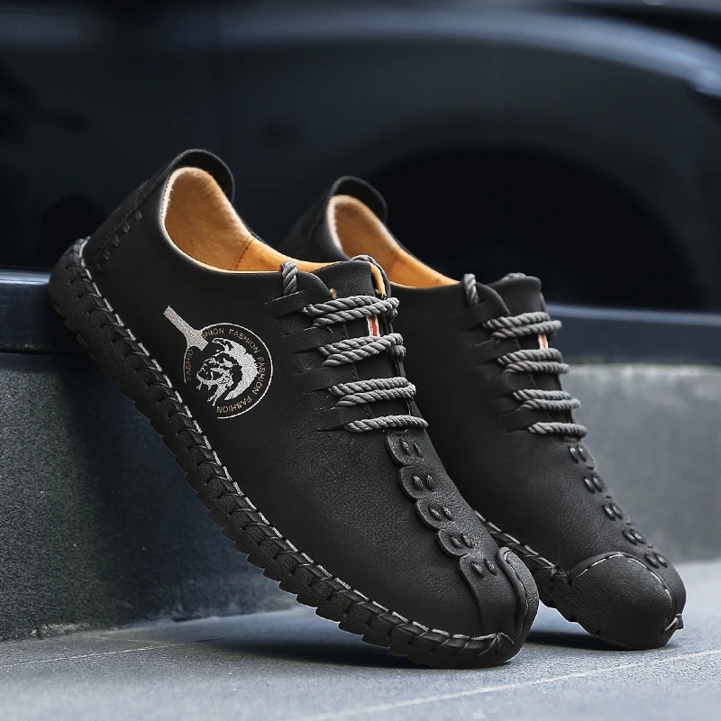 Mens Casual Shoes Fashion Driving Shoes For Men High Quality Loafers Genuine Leather Men Shoes Plus Size 48 251023