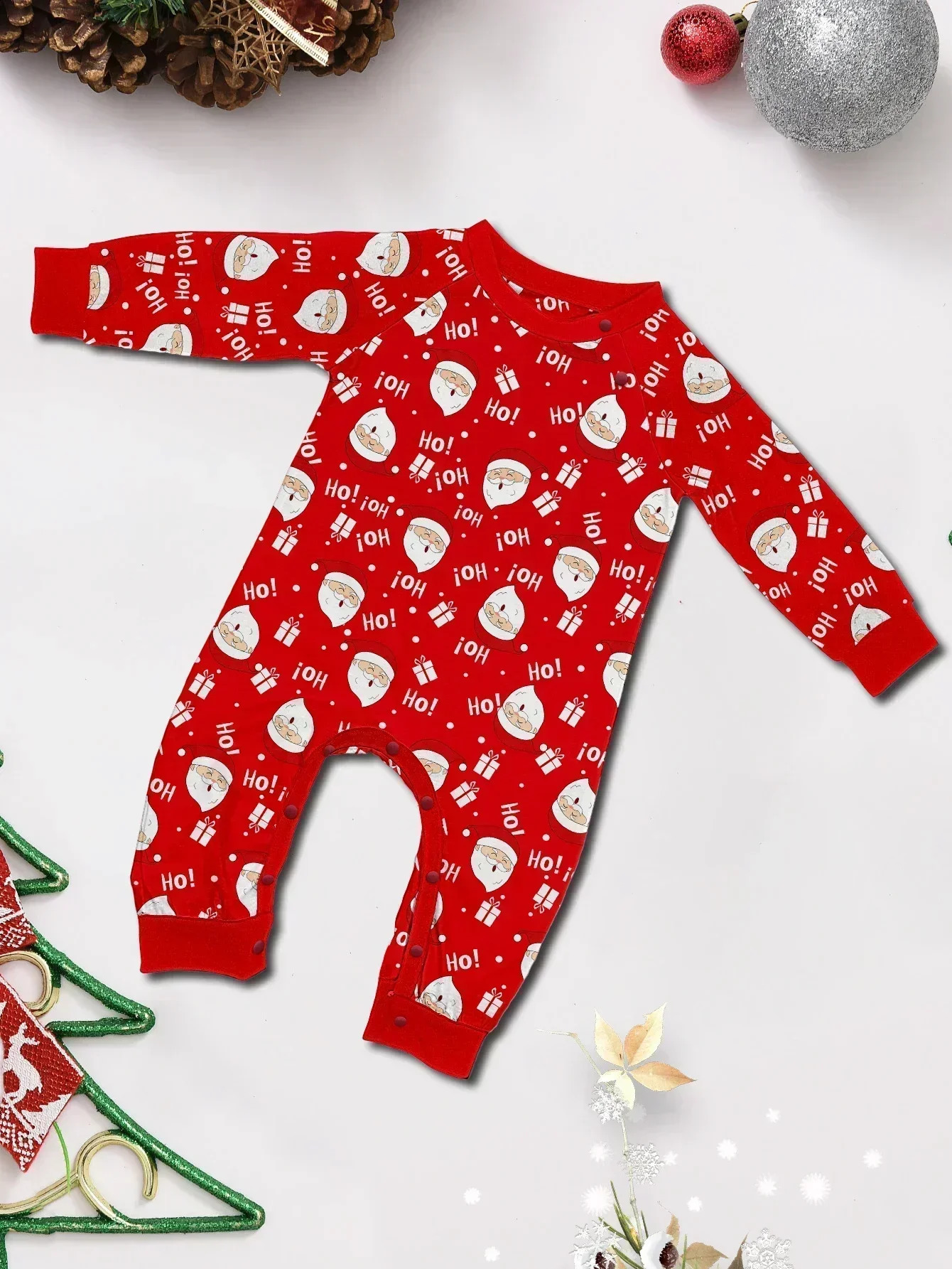 Christmas Family Look Pajamas Santa Print Mother Father Kids Matching Outfits Cute Loose 2 Pieces Suit Sleepwear Xmas Wear 251027