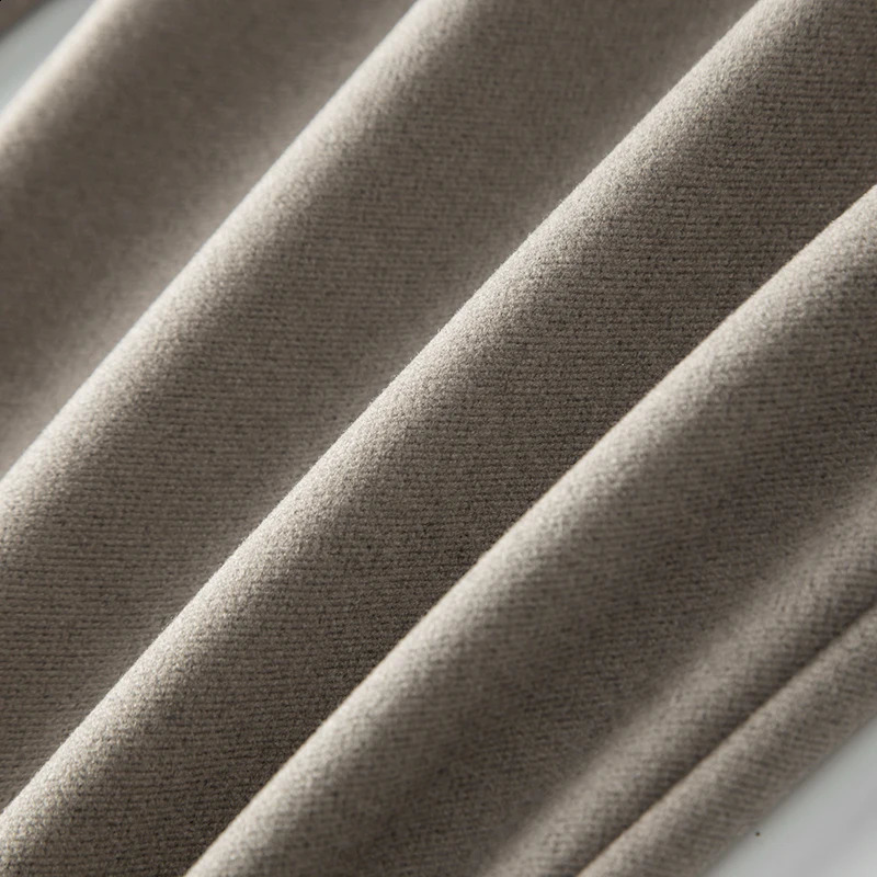 Tweed Fabric Mens Casual Pants Loose Tapered Autumn Winter Thick Drape Comfort Anklelength Business Office Suit Trousers 251027