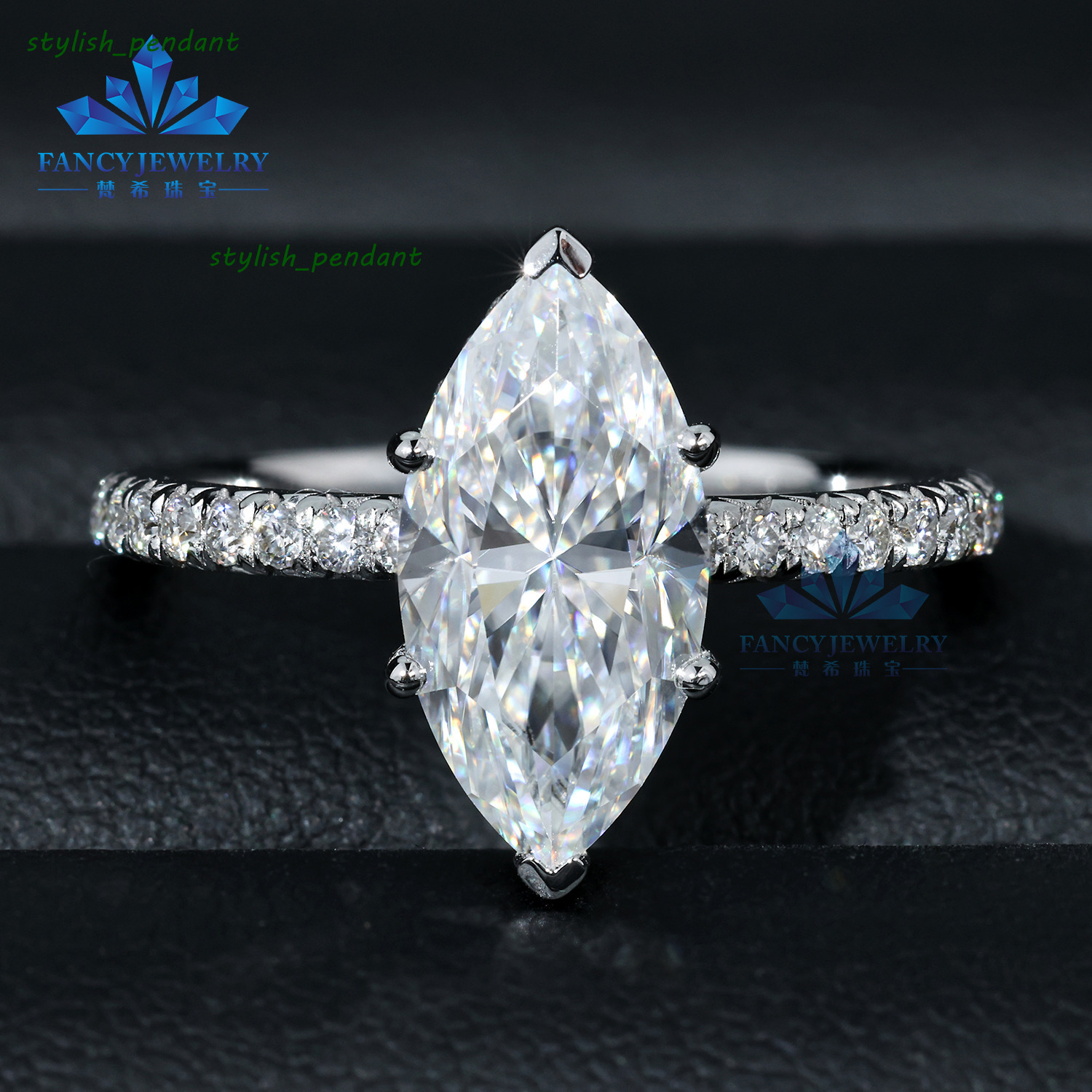 2ct 14k Labgrown Marquise Cut Real Cvd Solid Yellow Gold Wedding Lab Grown IGI Engagement Diamond Rings Jewelry 18k Gold