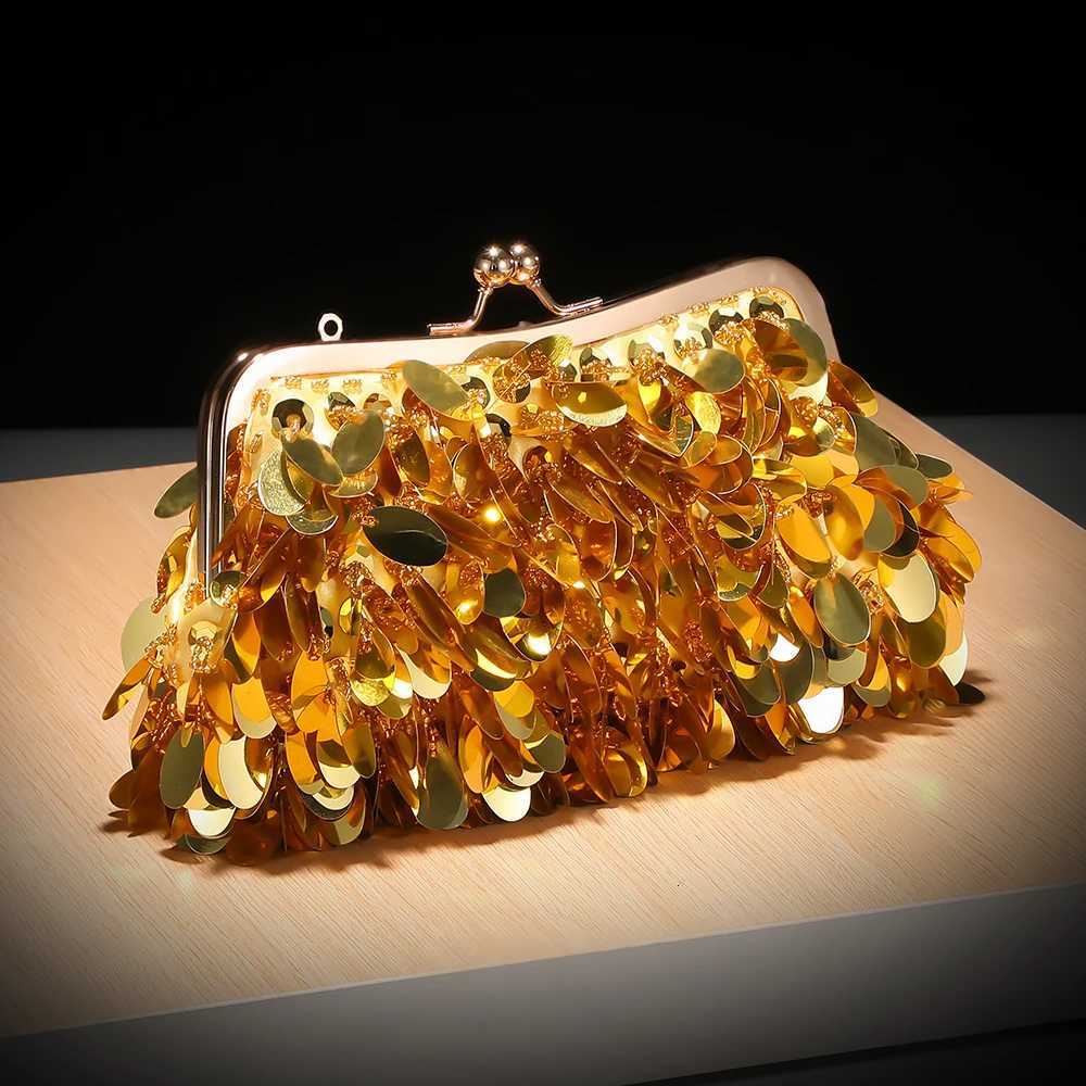 New Glitter dinner party bag Delicate metal chain shoulder bag Festival birthday and other occasions evening bag for small items H251027