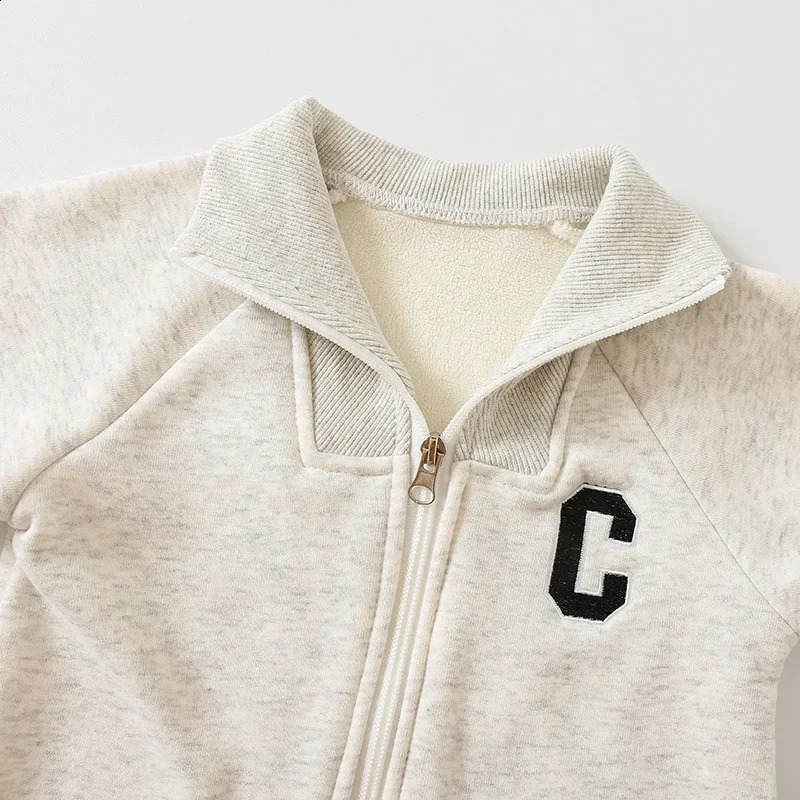 Autumn Winter Baby Rompers Thick Lining Boys Jumpsuits Fur Lining Toddler Clothes Boys Outfit 251023