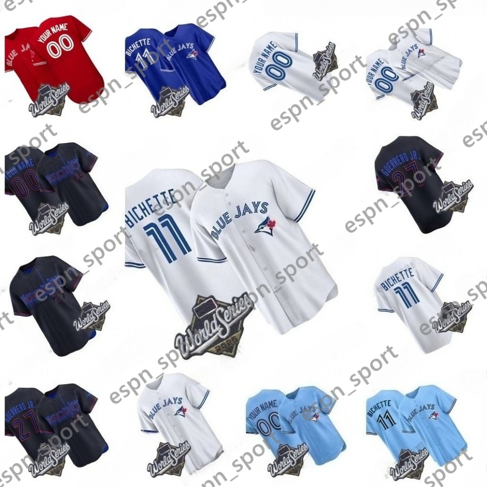 Blue J ys 2025 World Series Jersey 27 Guerrero Jr. Jersey 11 Bo Bichette Alejandro Kirk Alek Manoah George Springer Daniel Vogelbach Daulton Varsho Jerseys