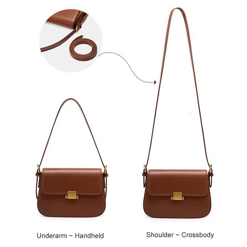 Cowhide Womens Bag 2024 New Genuine Leather Fashion Women Shoulder Bags High Quality Luxury Female Crossbody Bag 2126W251028