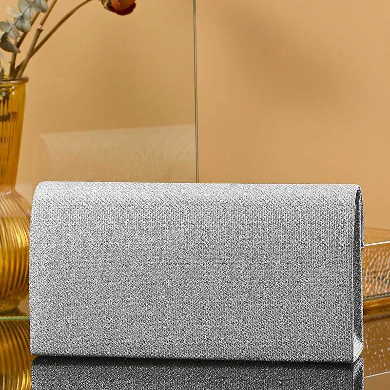 Crystal Sequin Lady Clutch Bag 2024 Fashion PU Chain Evening Handbag Shiny Rhinestone for Women Party Banquet H251027