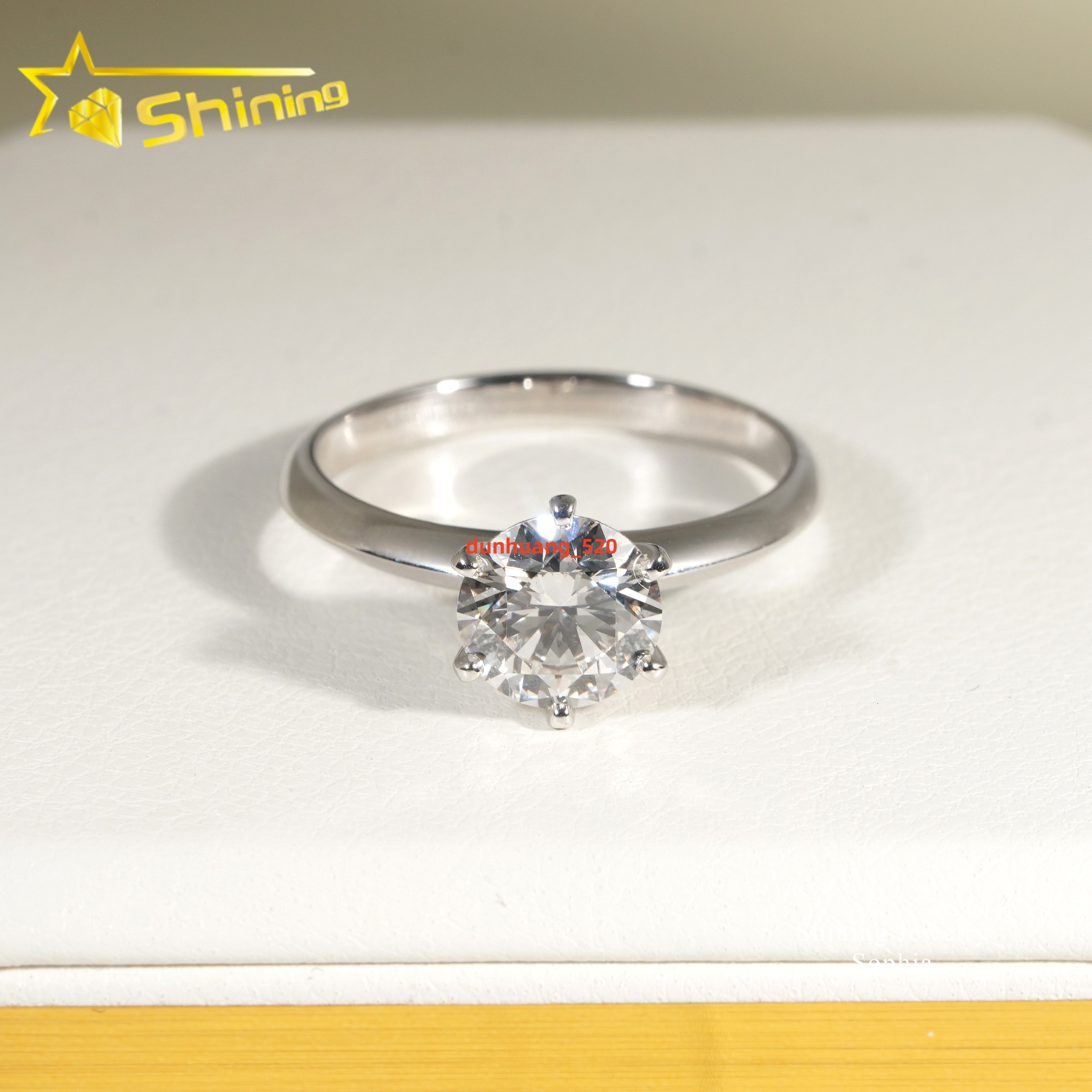 IGI Certificate Solitaire Design Wedding Ring Band 18K Real Solid Gold 3carat Lab Grown Diamond Rings Women Engagement Ring