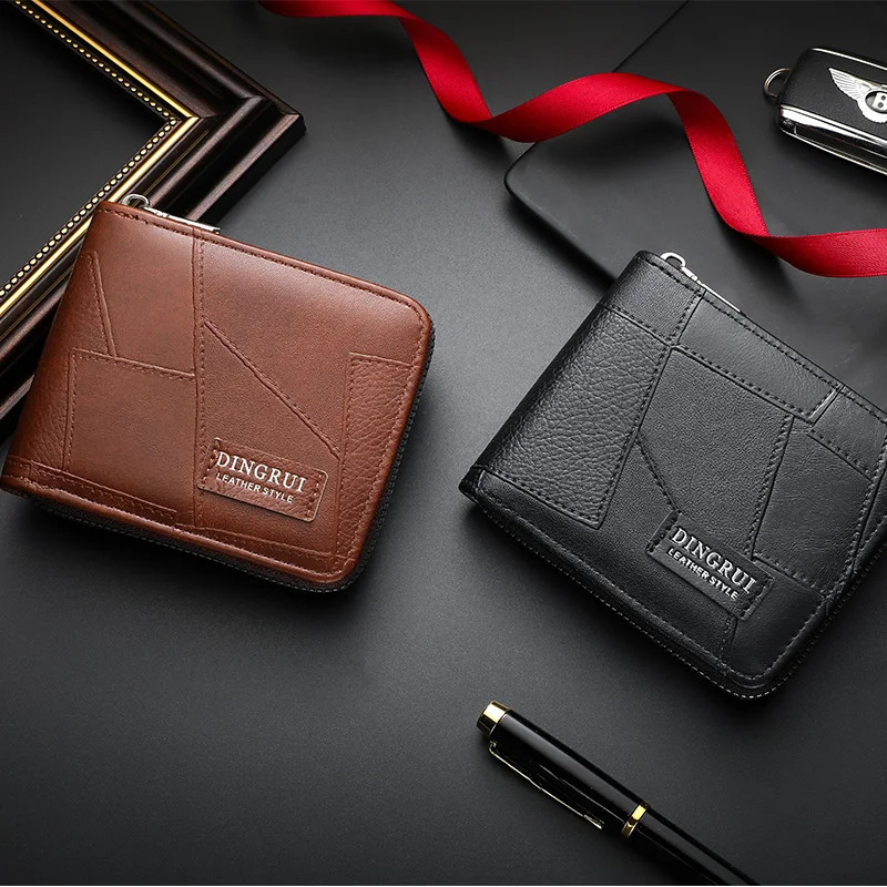 style wallet for men and women long single zipper handbag fashionable retro patchwork large capacity purse loose cha 251028