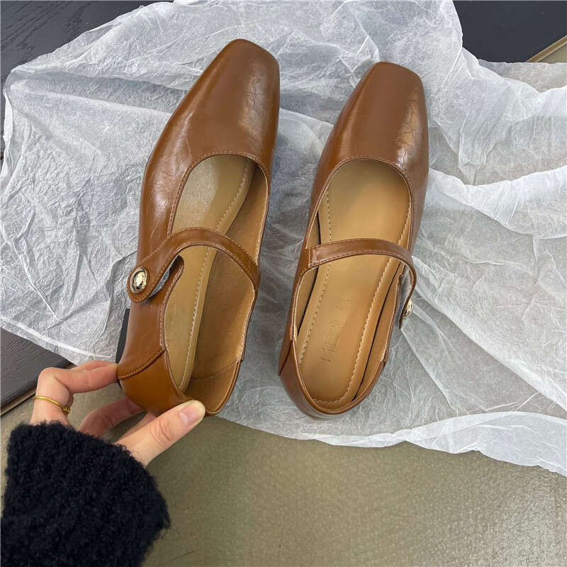 Korean Style Chic Single for Women 2025 Autumn and Dongdaemun Designer Shoe Minimalist Versatile Mary Jane Shoes