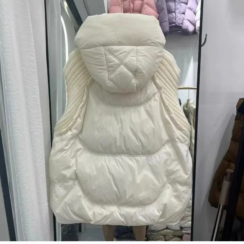 Hooded Down Cotton Woman Waistcoat Top Autumn Winter Puffer Vest Ladies Jacket Large Size 5XL Cotton Padded Sleeveless A480 251027