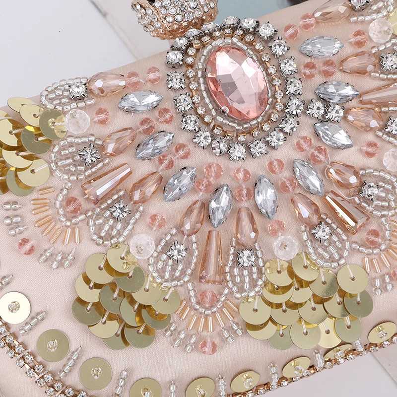 Fashion Square Box Clutch Bag Sequins Decoration Women Evening Bags Beaded Clutches Money Purse Banquet Bag Wedding Clutch H251027