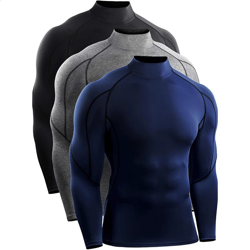 Mens Running T Shirt Sportswear Long Sleeve Male Tracksuit Elastic Rashgard Gym Fitness Tights Training Compression Tshirt Men 251020