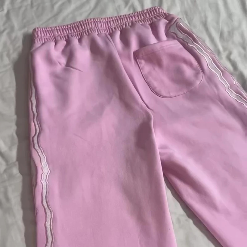 2 Pcs Outerwear Coords Y2K Triple Stripe Sweatpants Hoodie Trackuit Trendy Embroidered Fleecelined Streetwear Unisex Baggy Set 251027