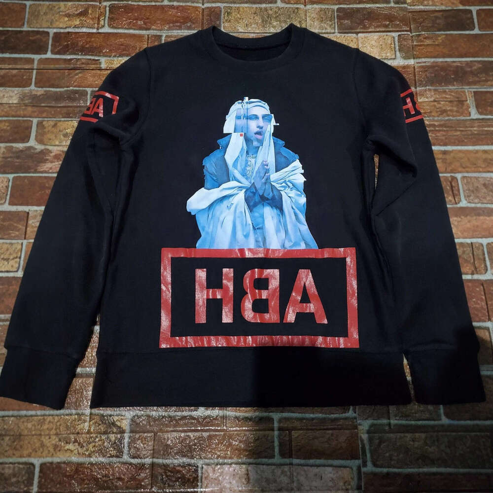 American Street Loose Style Unisex Character Dark Angel Print Letter Pattern Autumn Pullover Top