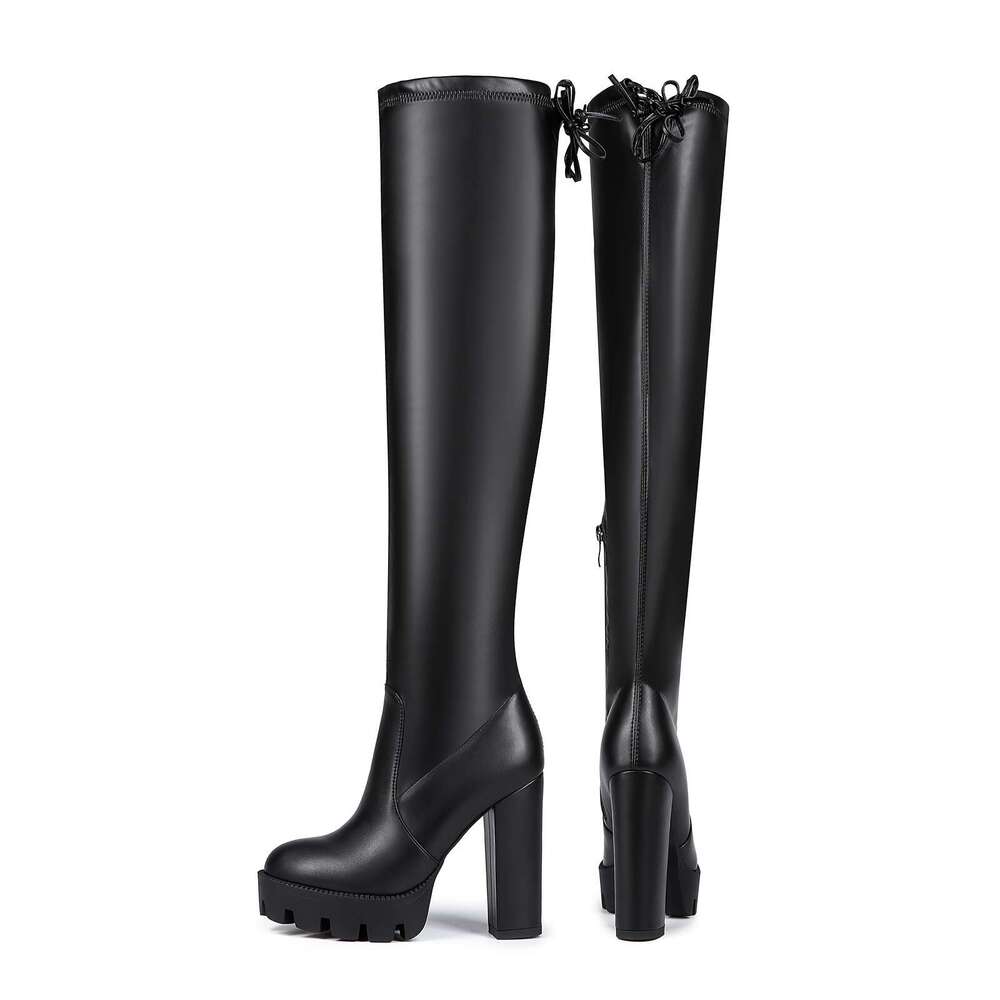 Thick And Stretchy Skinny Knee High Boots