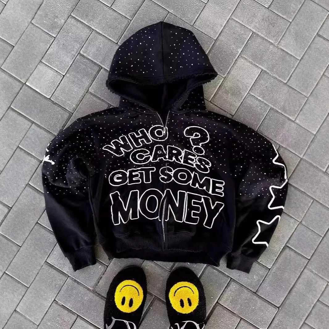 Loose Sexy Hoodie Sweatshirt Digital Print Cardigan Top Street Style Dark Theme 3D Printing Hip Hop Loose Fit Mens Shirt Y251028