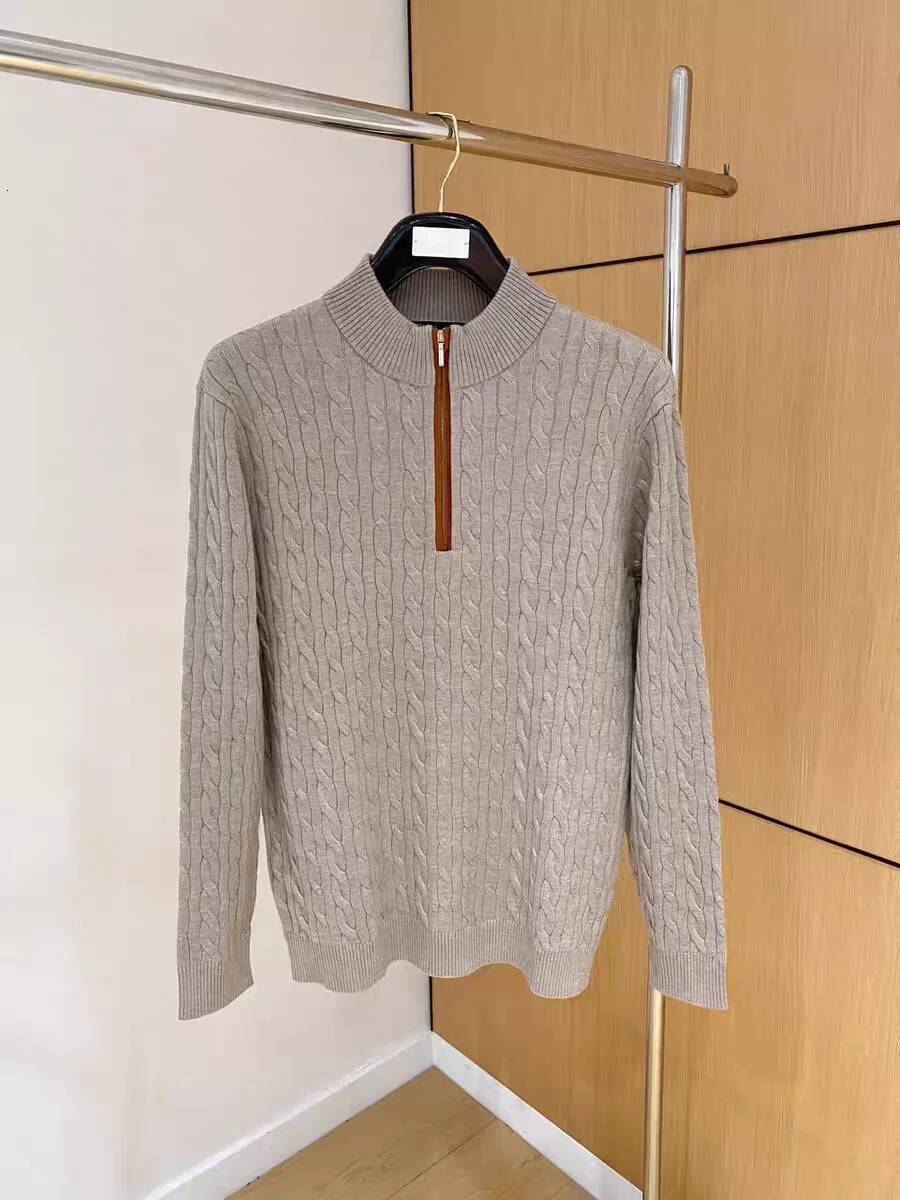 LP Old Money Wind Half Zipper Wool Blend Casual Sweater