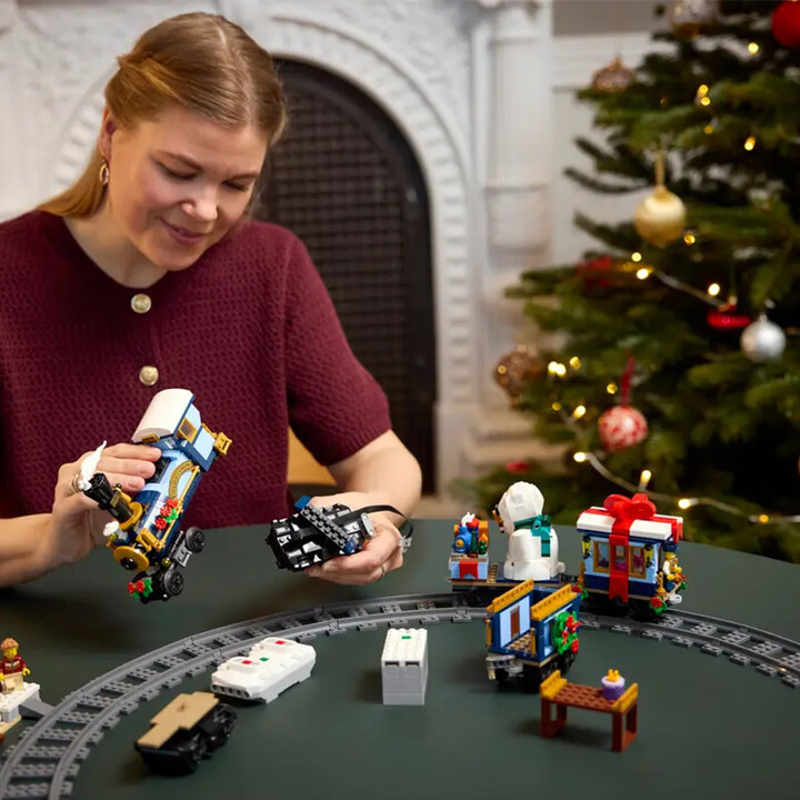 LEGO 10361 Winter Express Train - Creativity Boosting Building Set for Children