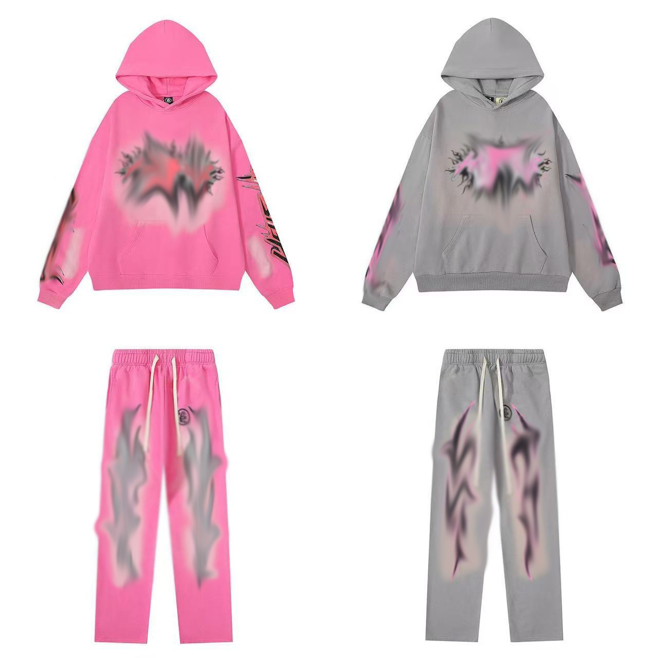 Mans Designer hoodie tracksuits warm women American high street Y2k Suit hoodies letter long sleeve hoody pullover with pants trousers Size S-XL