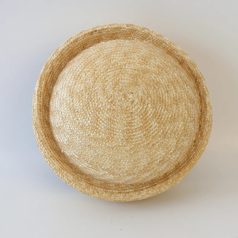 100 Natural round Straw hat for men women japanese summer sailor hat Beach Beret sun pillbox hat 251027ww