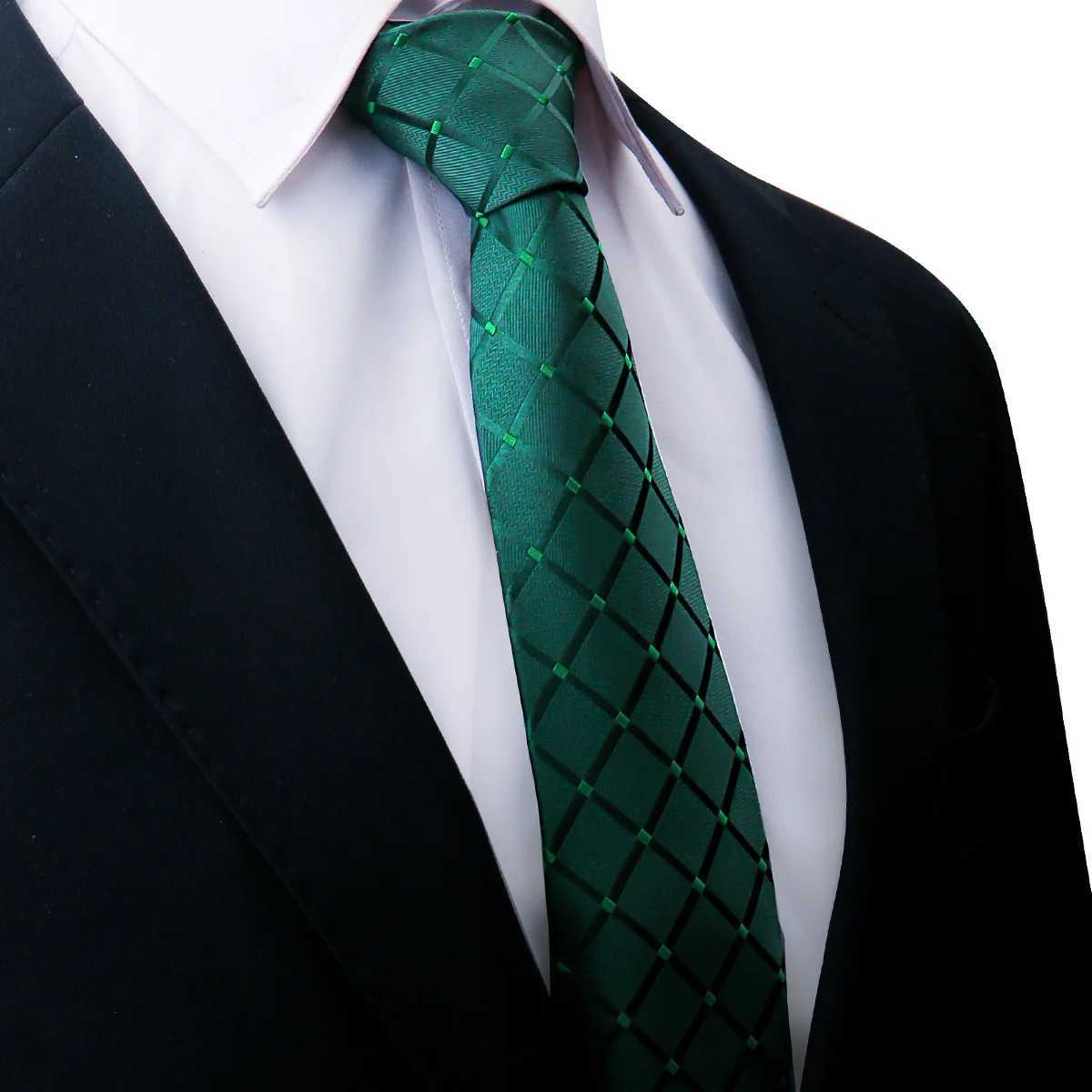 Plaid Tie Man Solid Check 8CM Necktie Plaid Luxury Groom Groomsman Wedding Tie Business Suit Jacquard Woven Classic Gravata GiftW251028