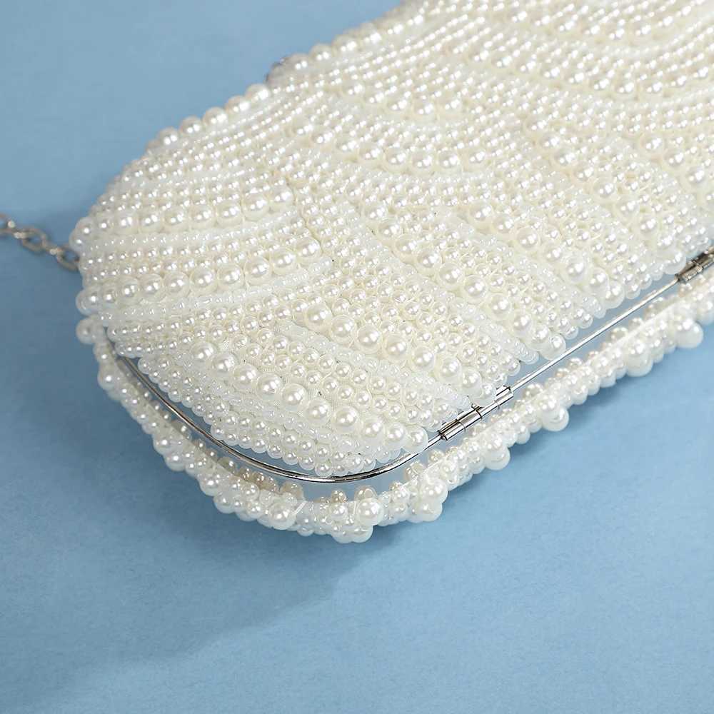 Style Luxurious Designer Dinner Bag Pearl Fashionable Practicaldecoration Women Handbag Party Wave Shape Evening Bag H251027