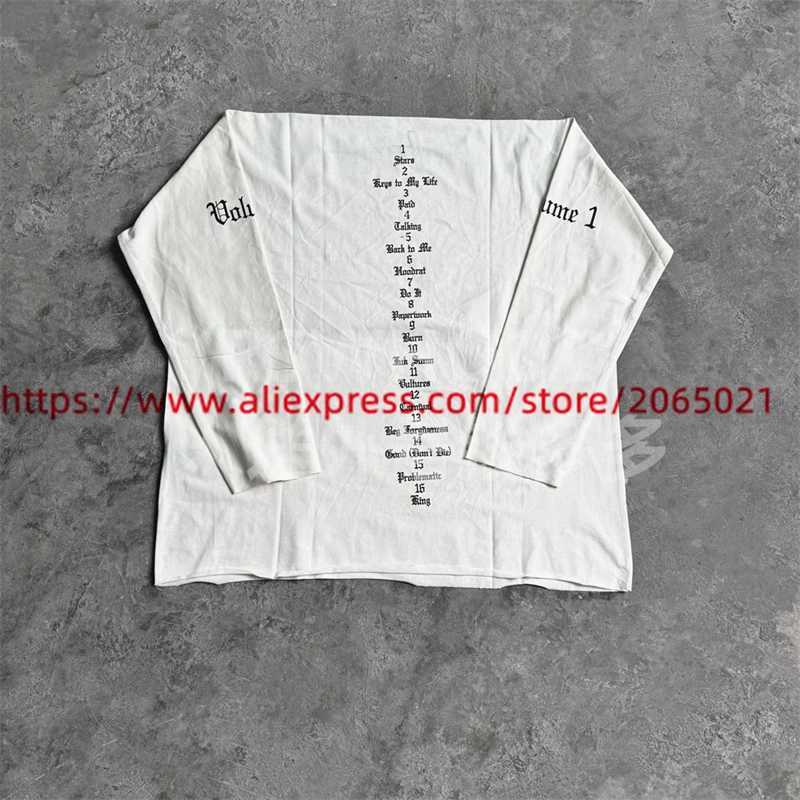 Long Slved Vultures YZY TShirt Men Women 11 Best Quty Digital Printing Oversized T Shirts X251028