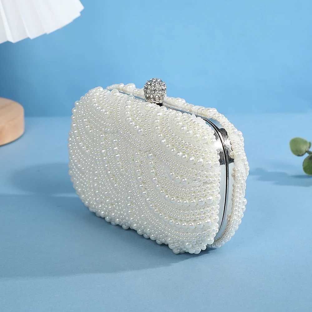 Style Luxurious Designer Dinner Bag Pearl Fashionable Practicaldecoration Women Handbag Party Wave Shape Evening Bag H251027