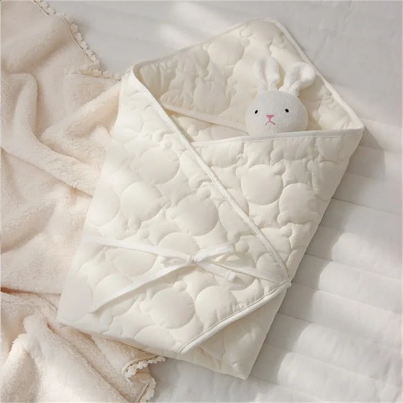 Ins Winter Thick Baby Swaddle Blanket Wrap Cotton Gauze Soft Warm Quilt born Bedding Infant Comforter for Babies Accessories 251027